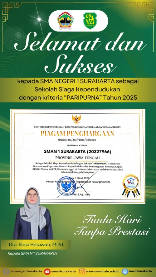 SMANSA Raih Piagam Sekolah Siaga Kependudukan